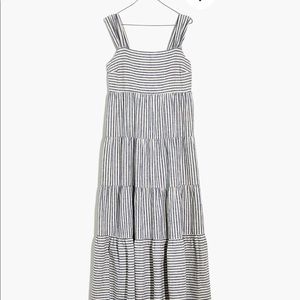 Striped tiered maxi dress from Madewell. Medium.